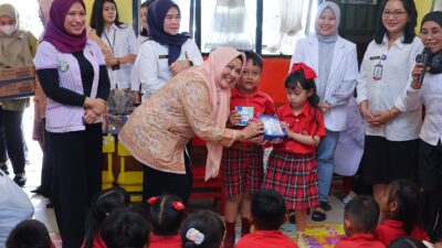 DWP Palembang Edukasi Kesehatan Gigi dan Mulut ke TK Dharma Wanita II