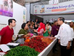 Presiden Jokowi Pantau Harga Komoditas di Delimas Pasar Raya Lubuk Pakam