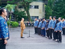 Pamit dengan Haru, Pj Bupati Muba H. Sandi Fahlepi Sampaikan Pesan Perpisahan di Apel Terakhir