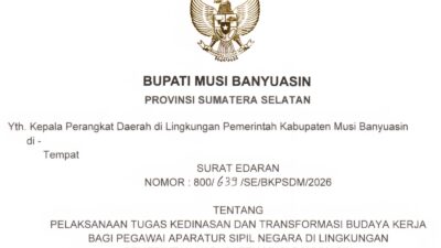 Pemkab Muba Resmi Terapkan WFH Setiap Jumat untuk ASN