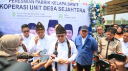 Gubernur Herman Deru: Pabrik CPO KUD Sejahtera Jadi Tonggak Kebangkitan Koperasi Sumsel